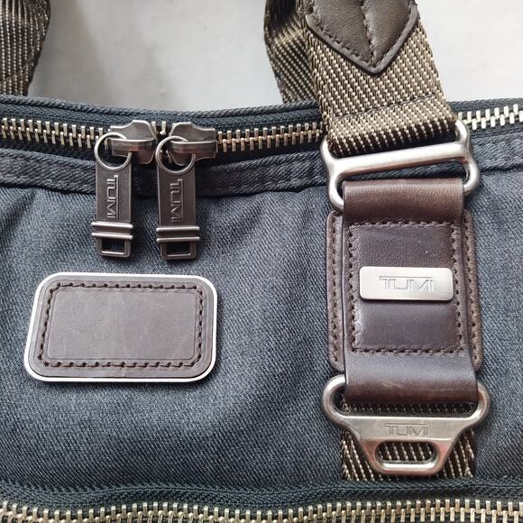 TUMI Alpha Bravo Yuma Gray Nylon Briefcase Business Laptop Bag - Picture 4 of 16